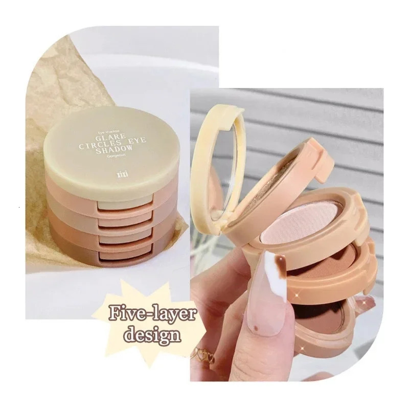 4 In 1 Matte Highlighter Blush Palette Pearly Blush Shiny Silkworm Eyeshadow Shimme Brighten Face Contour Powder Makeup Palette 240624