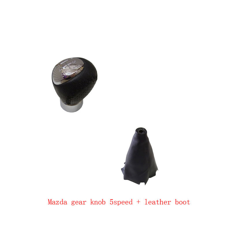 5 speed/ 6 Gear Car Shift Gear Knob PU Leather Boot Gaitor For MAZDA 3 2003 2004 2005 2006 2007 2008 2009 Accessories