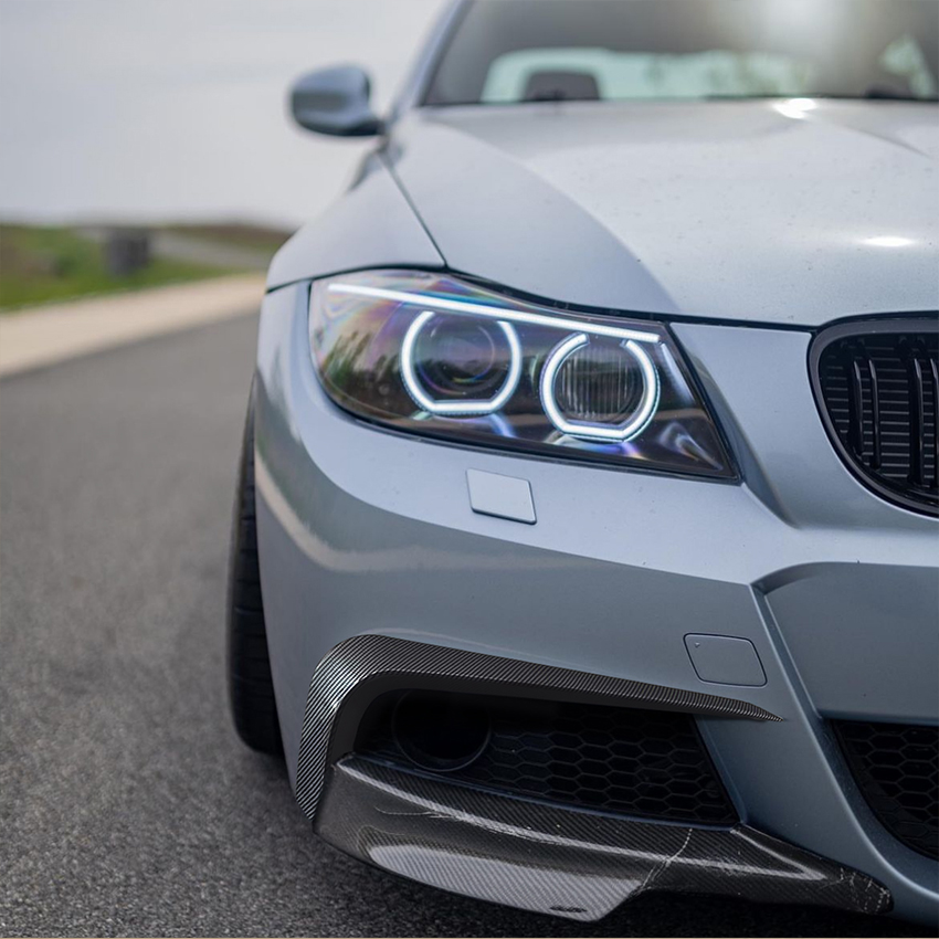 2009 To 2012 For Bmw E90 E91 320d 330i 335d 325i 335i Pre-Lci Front Bumper Lip Splitter Canards Fog Lamp Lihgt Trim Air Cover