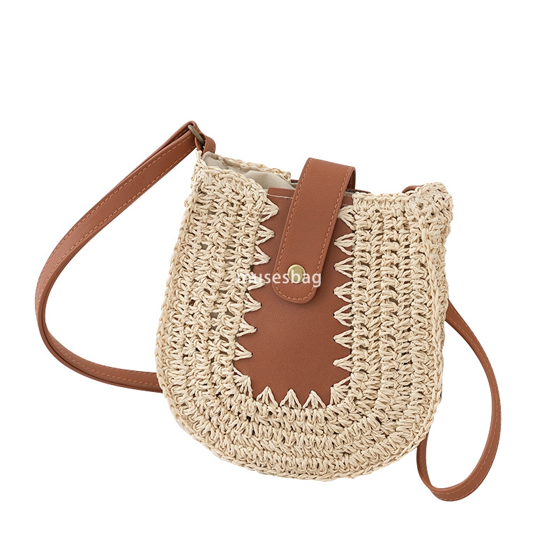 Designer Ms. High Quality Multi functional Handwoven Paper Rope Handheld Grass Woven Bag Thailand Vacation Fashion Shoulder Bag Large Capacity Photo T