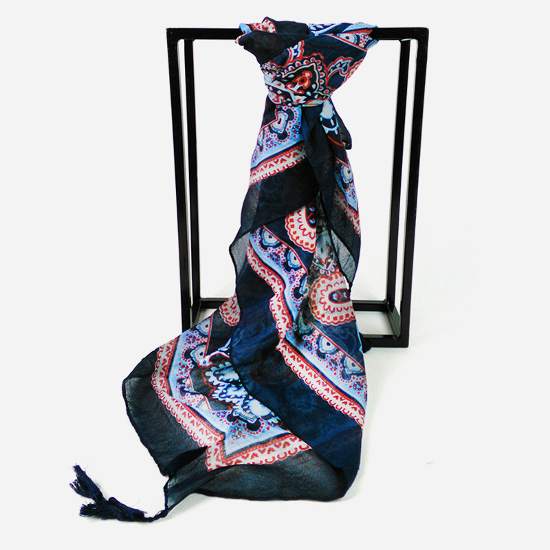 Brand Square Scarf Banada Tassel Bohemian Cashew Shawl Red Lips Printed Scarf Navy Blue Stripes Scarves As Valentines Gift YG580