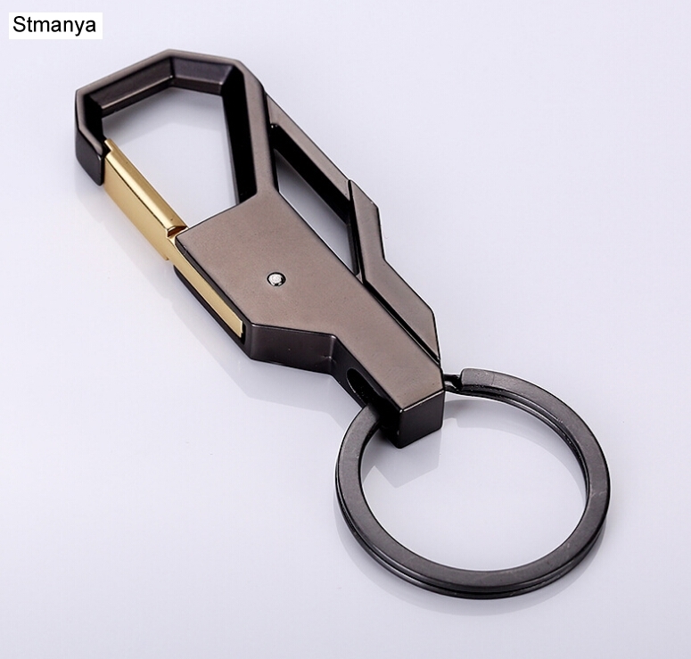 3 Color Key chain Key ring Silver Color metal inlay keychain for Classic men car key Chain Romantic Gift For Man Women #17088