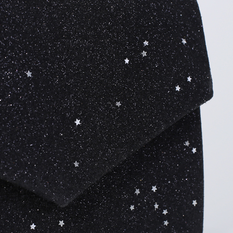 Black Messenger Crossbody Bag for Women Vintage Bling Sequins Clutch Purse Ladies Office Shoulder Bags High Quality Luxury