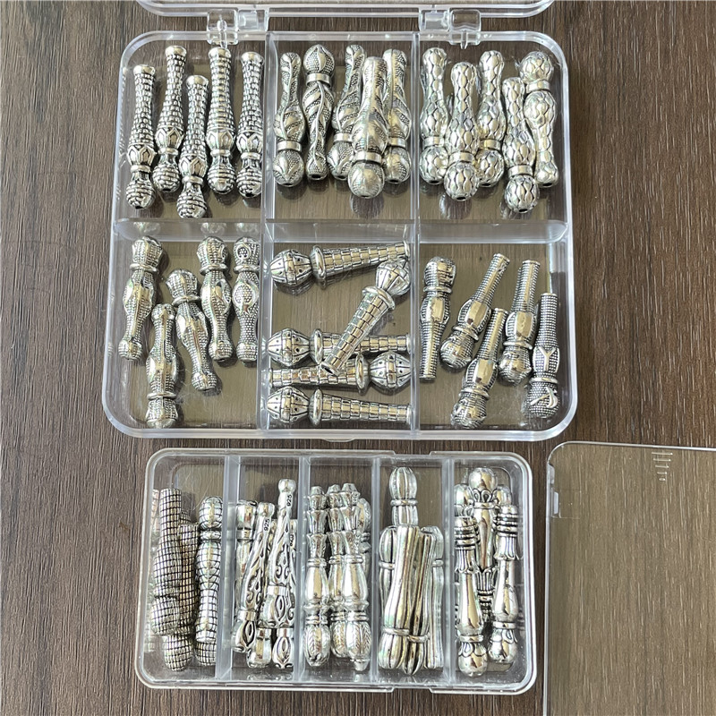 JunKang Boxed 5-9mm Metal Alloy Turkish Saudi Rosary Jewelry Connector DIY Making Muslim Islamic Tassel Jewelry Accessories
