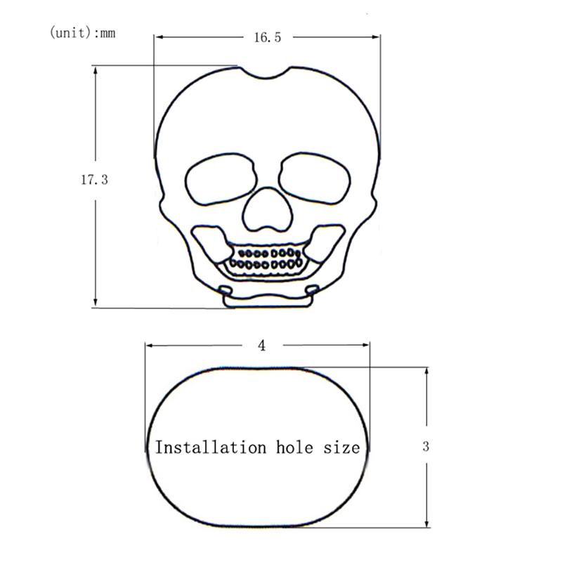 6Pcs Tuning Peg Button,Skull Shape Guitar Tuning Peg Tuners Machine Heads For Folk Electric Guitar Accessories