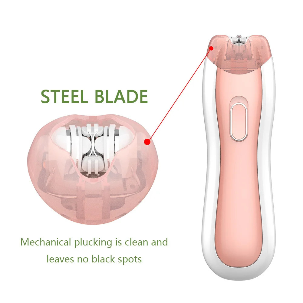 Women Painless Hair Trimmer Portable Armpit Leg Hair Removal Machine Smooth Glide Epilator for Wholebody Home Use 240624