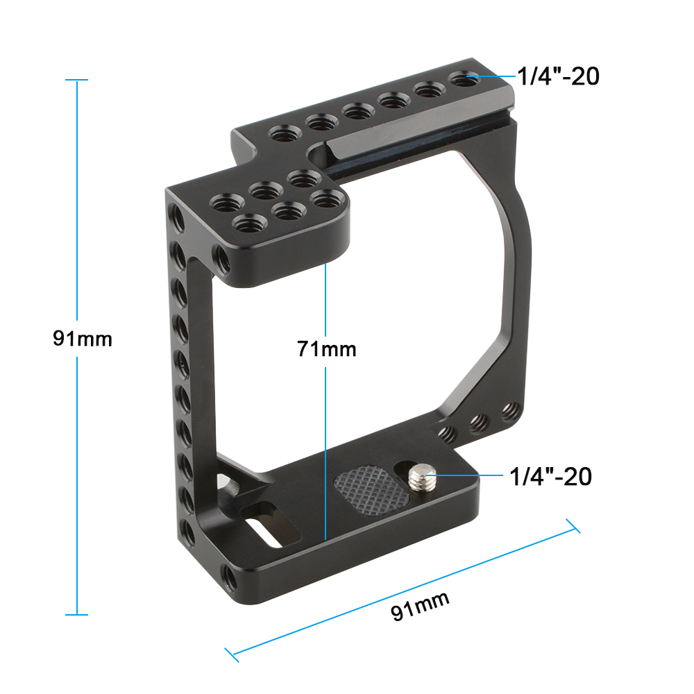 CAMVATE DSLR Camera Cage Rig With Quick Release NATO Safety Rail & 1/4"-20 Mounting Point For Snoy A6000/A6300/A6400/A6500/A6600
