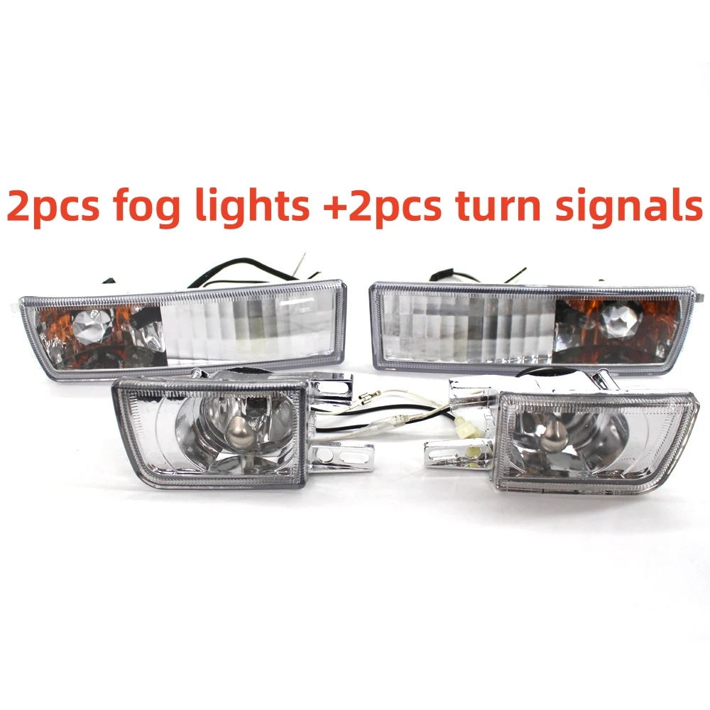 4PCS Set Car Front Bumper Fog Light+Turn Signal Lamp Car Bumper Light For Volkswagen Jetta Golf Mk3 Vento 1992 1993 1994-1997