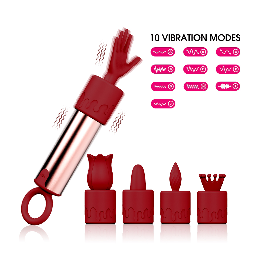 Mini Powerful Bullet Vibrator for Women 5 in 1 Stick USB Rechargeable Nipple Stimulator Clit Waterproof Vibrating Adult Toys