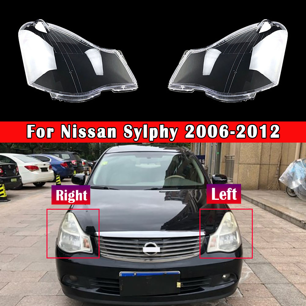 Car Replacement Head Lamp Auto Light Case Shell Headlight Lens For Nissan Sylphy 2006~ 2012 Headlamp Cover Lampshade Glass
