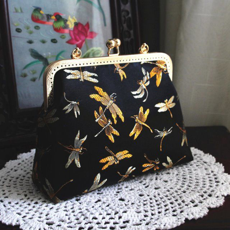 NEWEST Pure Handmade Chain Women Shoulder Crossbody Bag Vintage Designer Lock Shell Vintage Bags Women's Handbags Purses Wallet