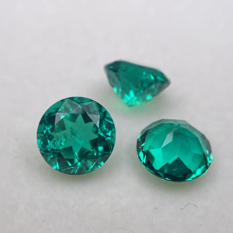 Pirmiana Columbia Color Lab Grown Emerald Hand Made Gemstone for Jewelry Rings Earrings Making