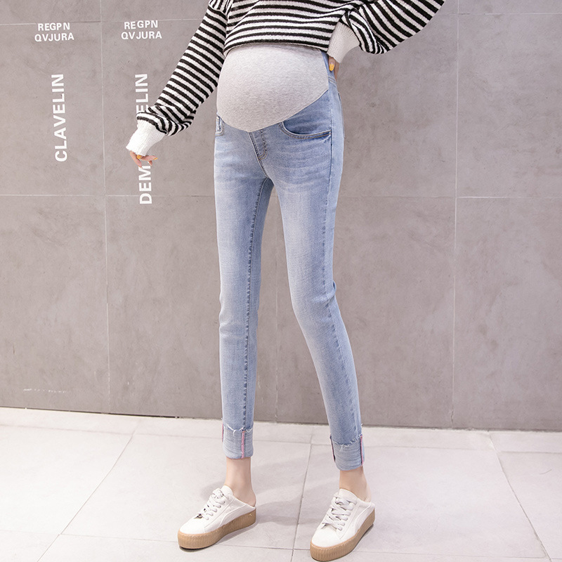 Maternity Clothes Ninth Pants Maternity Jeans For Pregnant Women Clothes Skinny Denim Stretch Jeans Pregnancy Pant Spring Summer