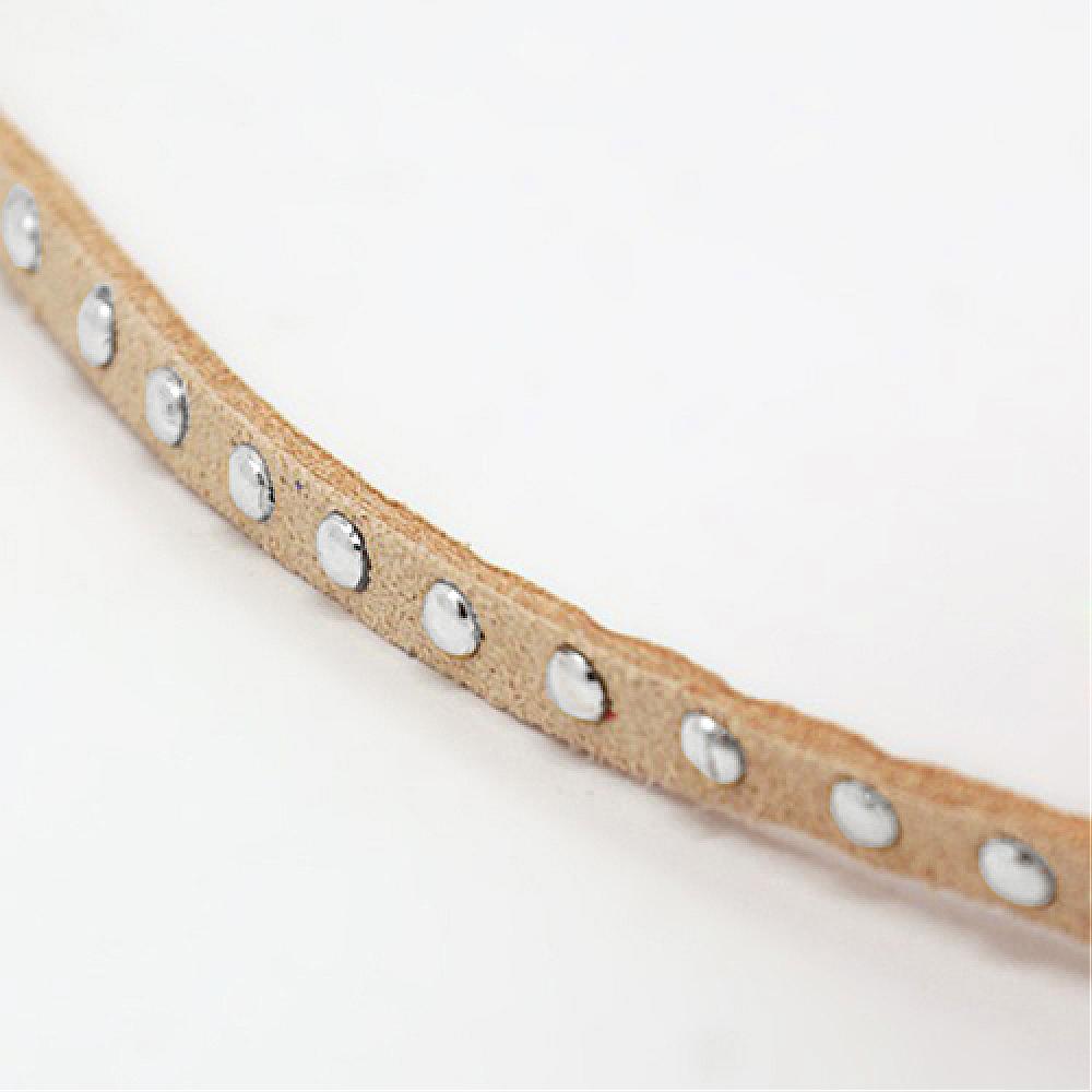 4.5x2mm Silver Aluminum Studded Korea Faux Suede Cord Jewelry Findings about 20yards/roll,15 Colors