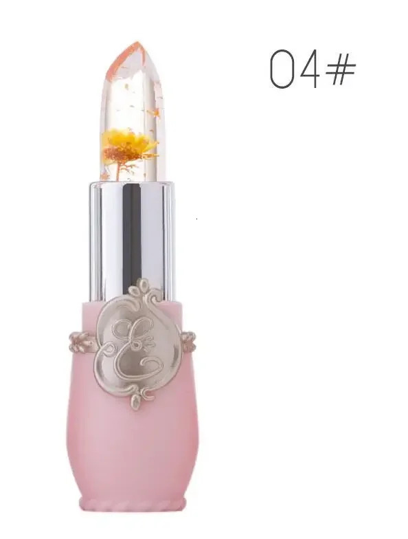 Waterproof lipstick jelly flower transparent color discolored lipstick lasting for 6 long colors flowery lipstick 240705