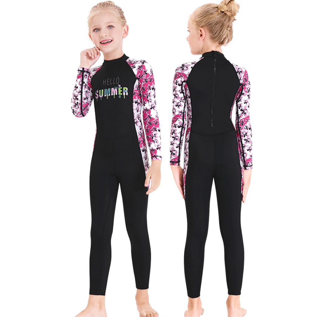 Child Wetsuits Child Swimming Wet Suit Anti-Sunburn Kids Wet Suit Child Swimwear for Summer Surfing Swimming Black XXL