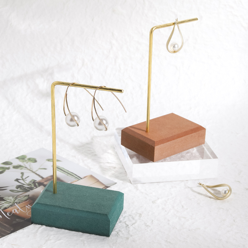 Colorful wooden earring display stands earingcase for jewelry bracelet holders jewelery organizer jewellery display rack Hanging