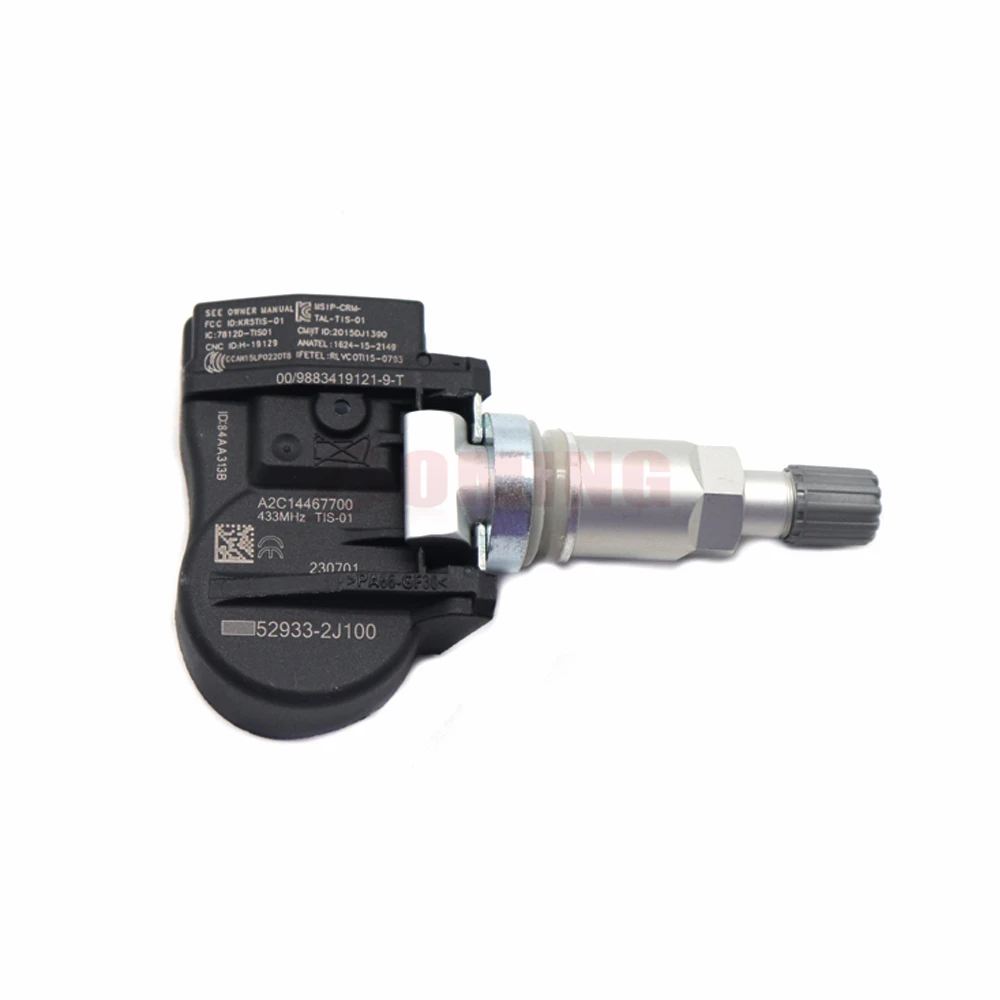 52933-2J100 TPMS Car Tire Pressure Monitoring Sensor For Hyundai Solaris Verna Accent Kia Rio Sorento Ceed Genesis G80 433Mhz