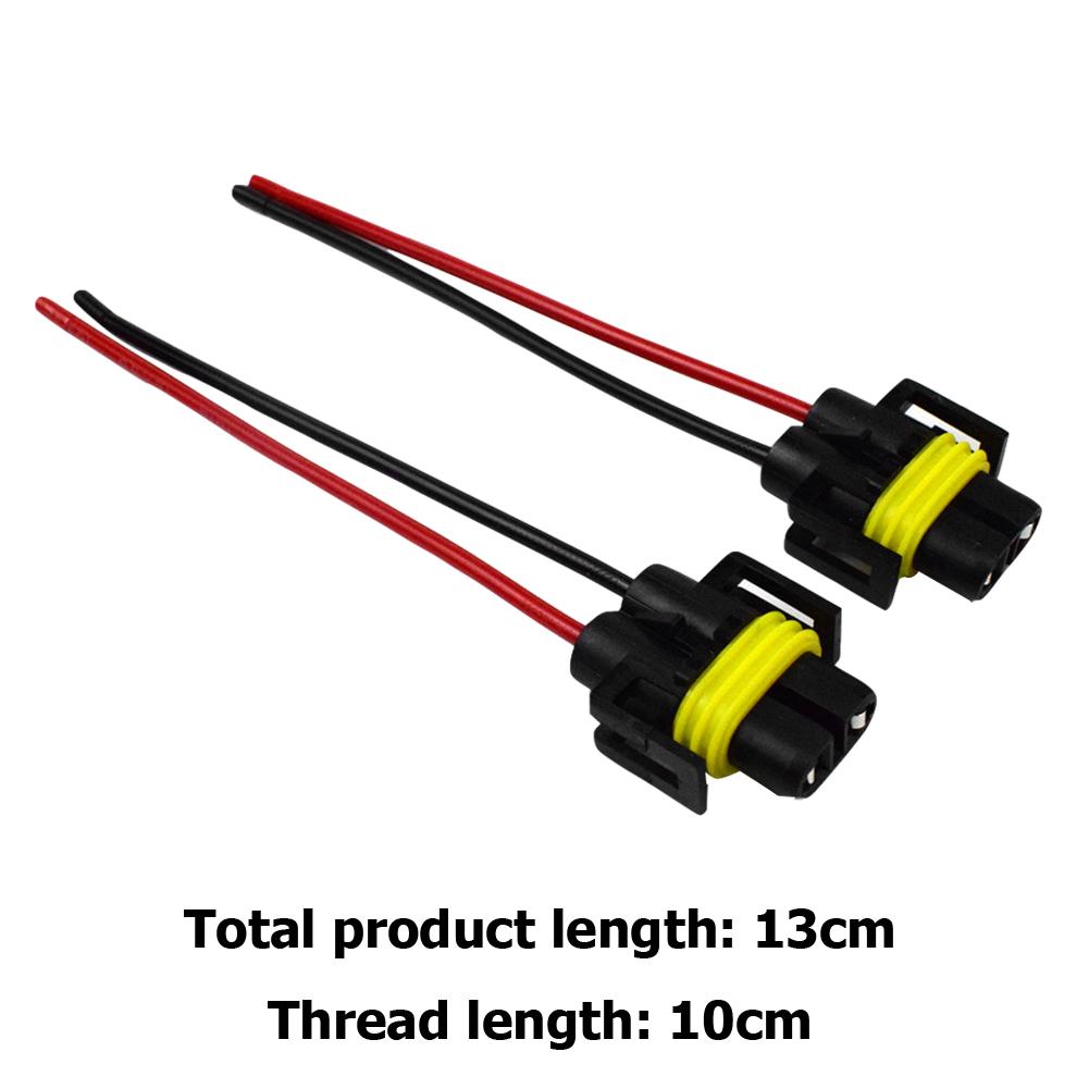 1 Pair H8/H9/H11 Bulb Socket Female Adapter Connector for Headlight Fog Lamp Car Accessories
