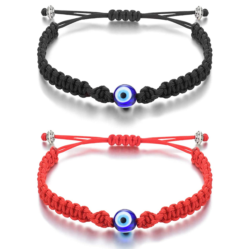 Turkish Lucky Evil Eye Rope Bracelets for Women Handmade Braided Rope Lucky Friendship Jewelry Red Bracelet Female
