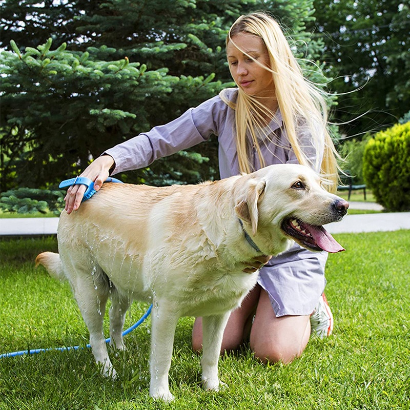 Pet bathing tool pet bath brush dogs grooming tools hose nozzle shampoo