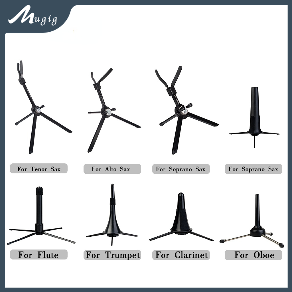 Foldable Soprano/Alto/Tenor Saxophone Stand Tripod Flute Clarinet Rest Holder Base Bracket Woodwind Instruments Stands Hanger