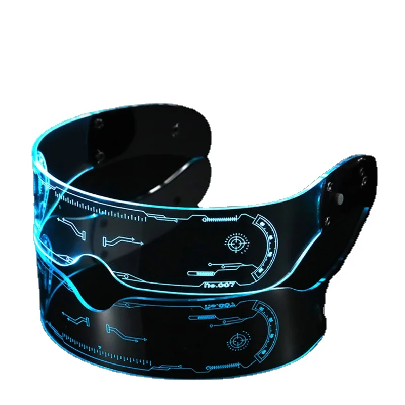 Cyberpunk Glasses Future Technology Sense Bar Led Glasses Luminous Disco Glasses Web Celebrity Performance Equipment