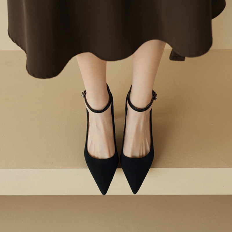 NEW Spring/Summer Pumps Pointed Toe Thin Heel For Women Horsehair High Heels Butterfly-Knot Lady Party Shoes