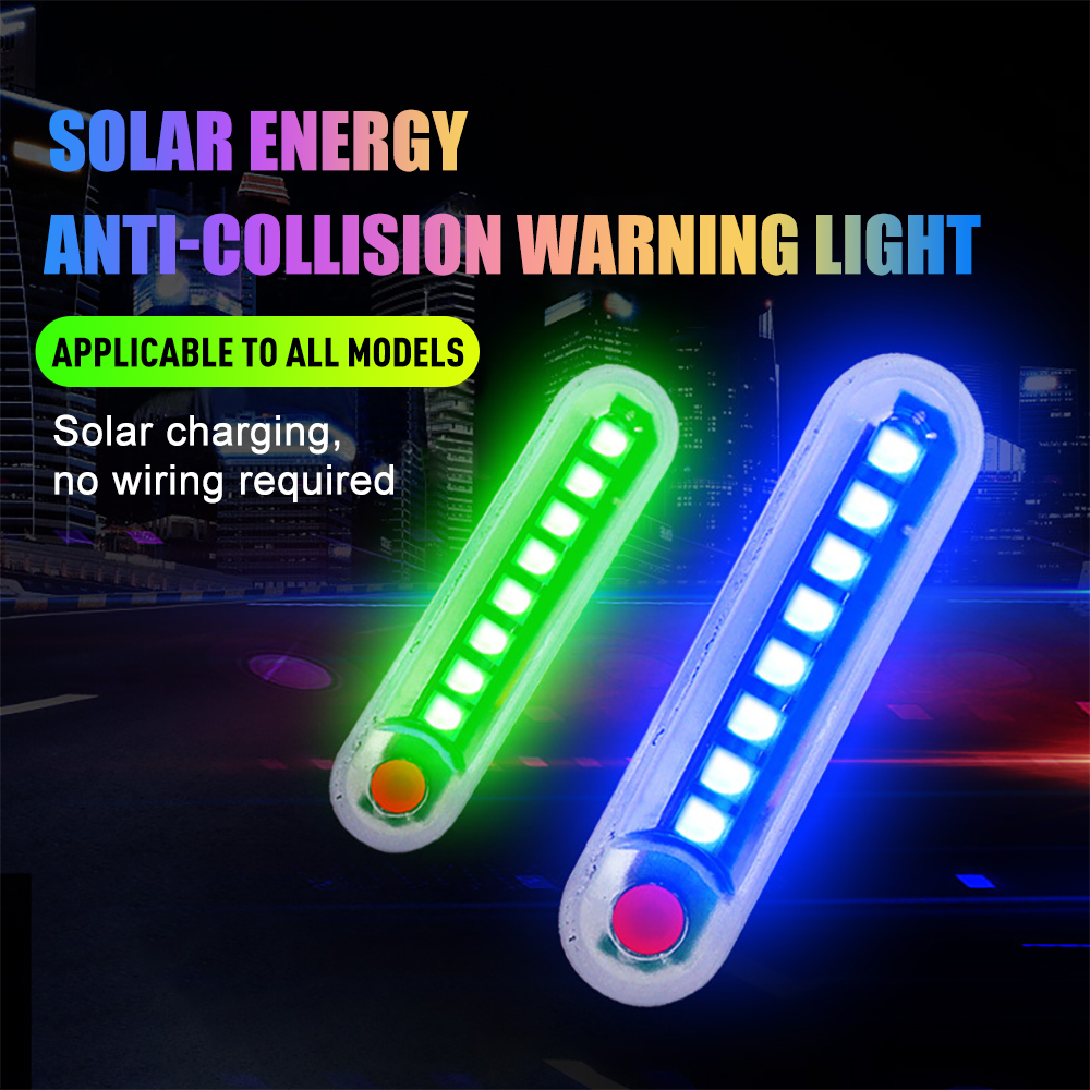 8 LED Car Strobe Warning Light Solar Automatic Flashing Signal Lamp Grill Breakdown Emergency lamp Police Truck SUV Motorcycle