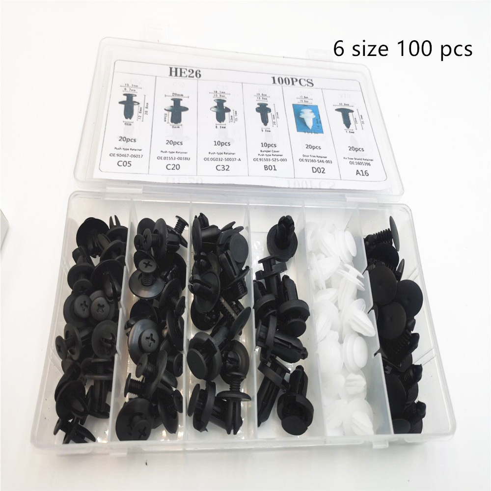 100pcs Auto Fastener Clip For Mini Cooper R52 R53 R55 R56 R58 R59 R60 R61 Paceman Countryman