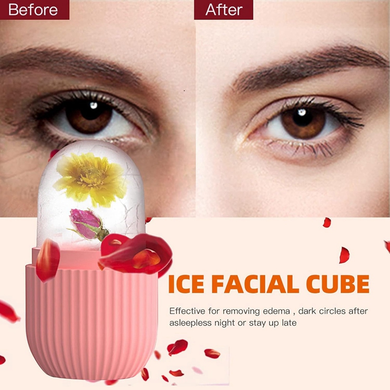 Ice Face Roller Massager,Ice-Cube Roller For Face,Eyes And Neck Naturally Conditioning And Skin Care,De-Puff Eye Bags