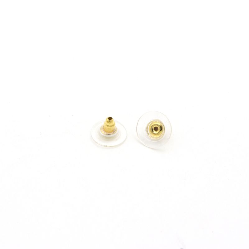 Gold-plate Silver Color DIY Craft Accessories Silicone Stud Earring Back Stoppers Ear Post Nuts For Jewelry Making Wholesale