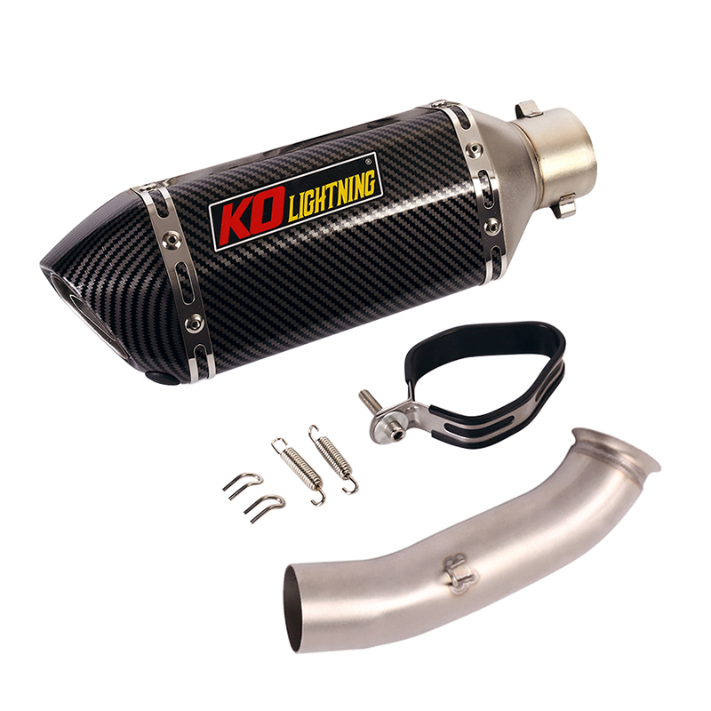 Motorcycle System 51mm Exhaust Muffler Pipe Silencer Tube Middle Connect Link Tips Modified for DUKE 125 250 390 RC390 2017-2021