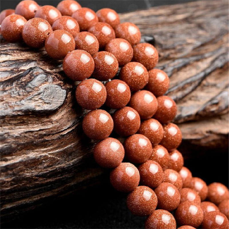 Natural Golden Sandstone Loose Bead Diy Bracelet Necklace Pendants Earrings for Charms Jewelry Making Wholesale