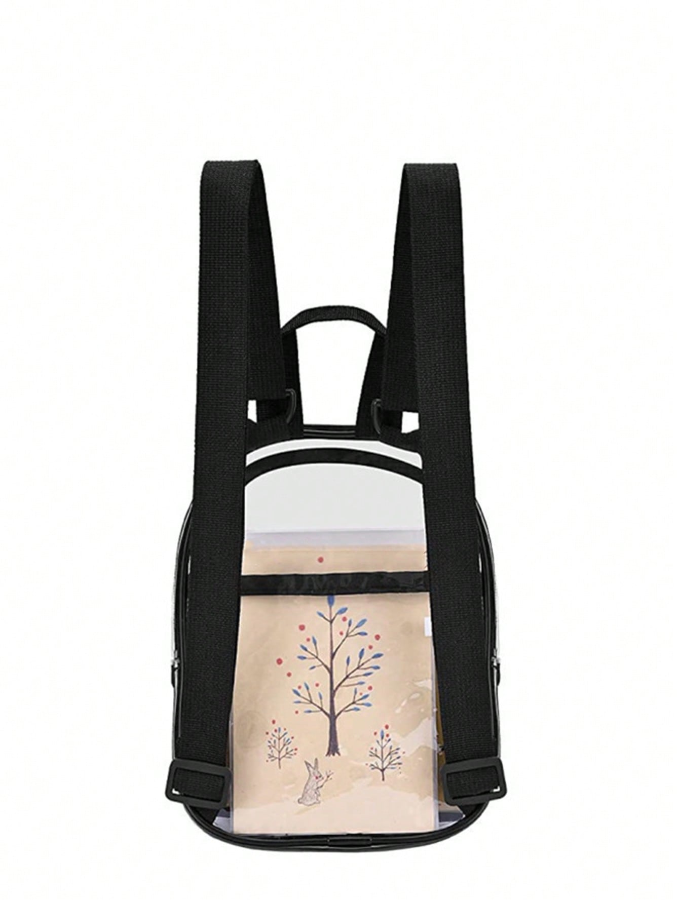 1pc Cute Transparent Multifunctional Children'S Backpack, Suitable For Girls, Boys, Primary School Students, Daily Outdoor Trave
