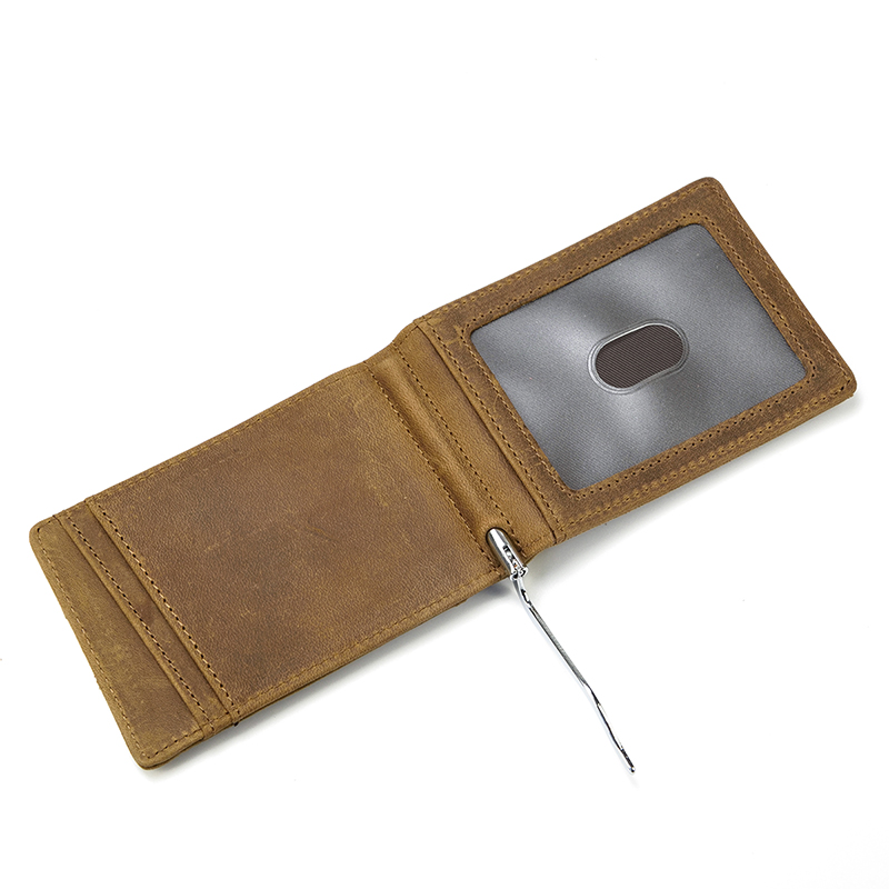 Simple Money Clip Wallets Men - Leather Thin Wallet For Cash New Free Delivery Designer Bag