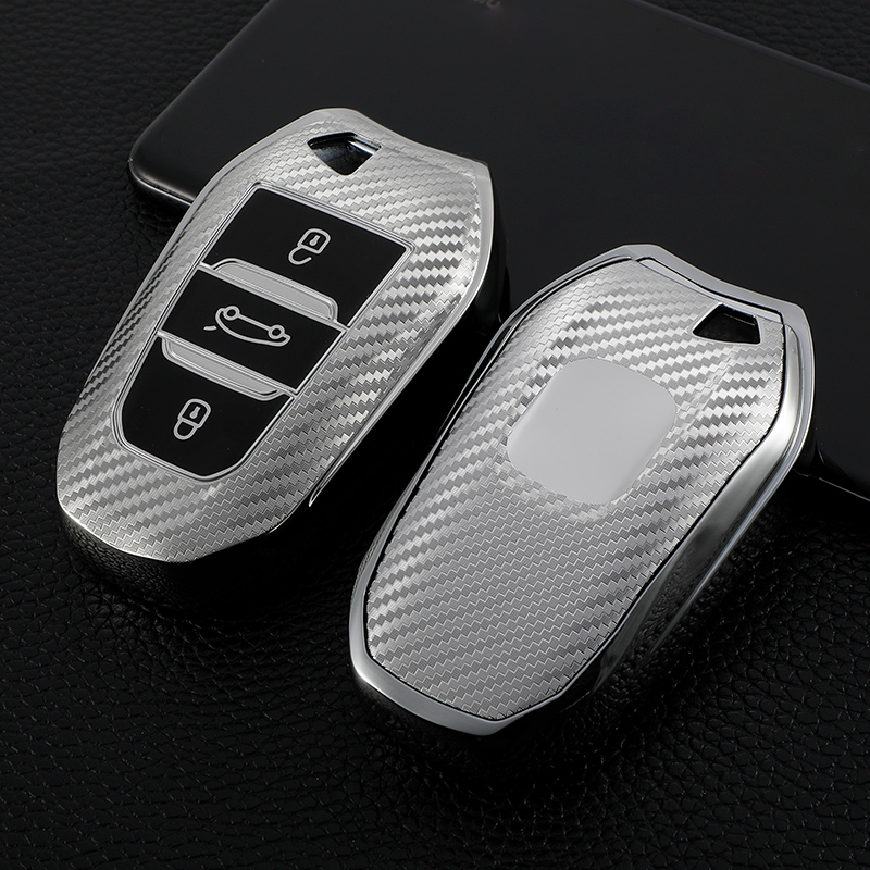 For Peugeot 2008 3008 4008 5008 308 408 508 Citroen C4 C4L C6 C3-XR Picasso DS3 DS4 DS5 Car Smart Key Case Bag Cover Fob Holder