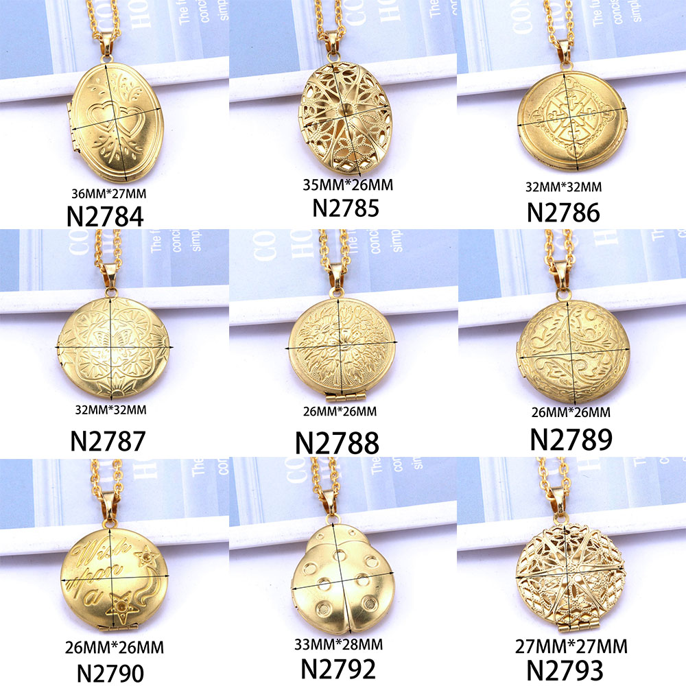 Nostalgia Retro Memory Photo Necklace Jewelry Mini Photo Pendant Vintage Copper Women's Disc Flower Album Locket Necklace Gift