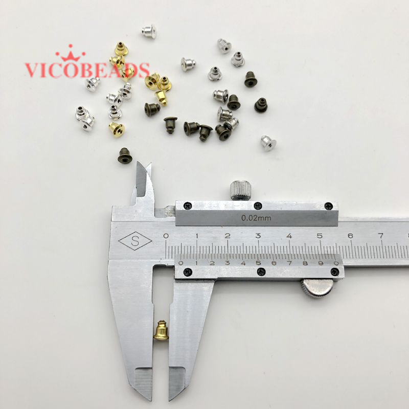 200pcs/pack metal earring back/ earring plug/earrring safety backs/ earring stopper Silver Gold Bronze 4 colors Simple fashion