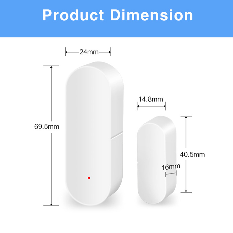 Tuya Zigbee Door Window Open Detector Gate Sensor Smart Home Magnetic Garage Door Opening Closing Sensor Security Alarm System