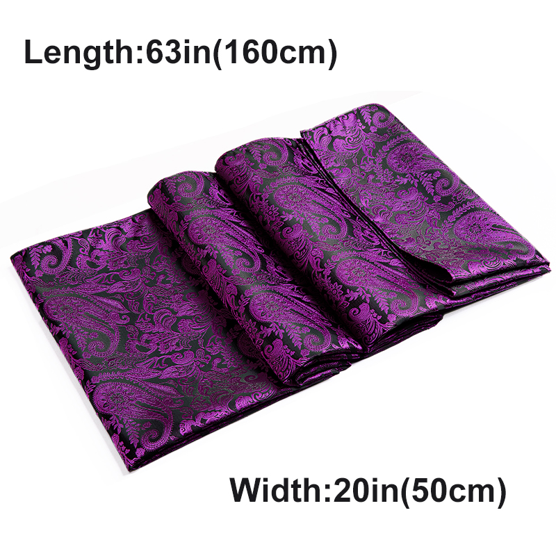Winter Designer 160cm Long Men Purple Paisley Silk Scarf Male Brand Shawl Wrap Face Scarf Grade A Adult Barry.Wang
