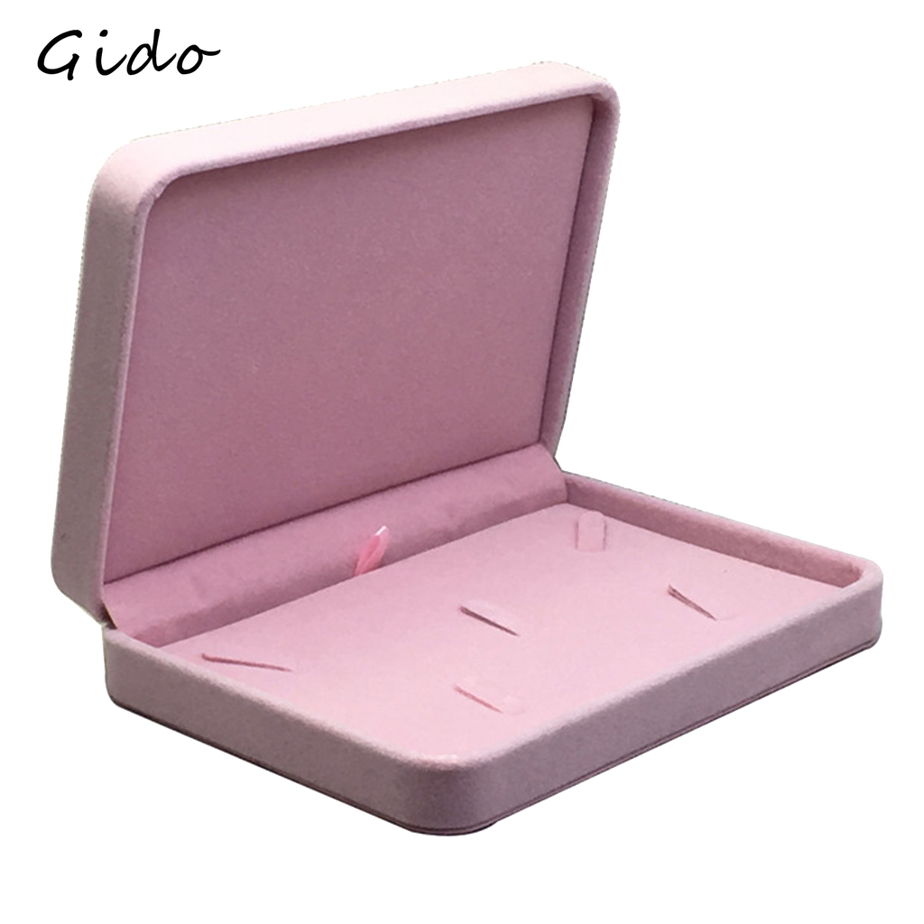 Jewelry Boxes and Packaging Velvet Jewelry Set Boxes Tray Travel Necklace Storage Display Case Jewelry Necklace Gift Box