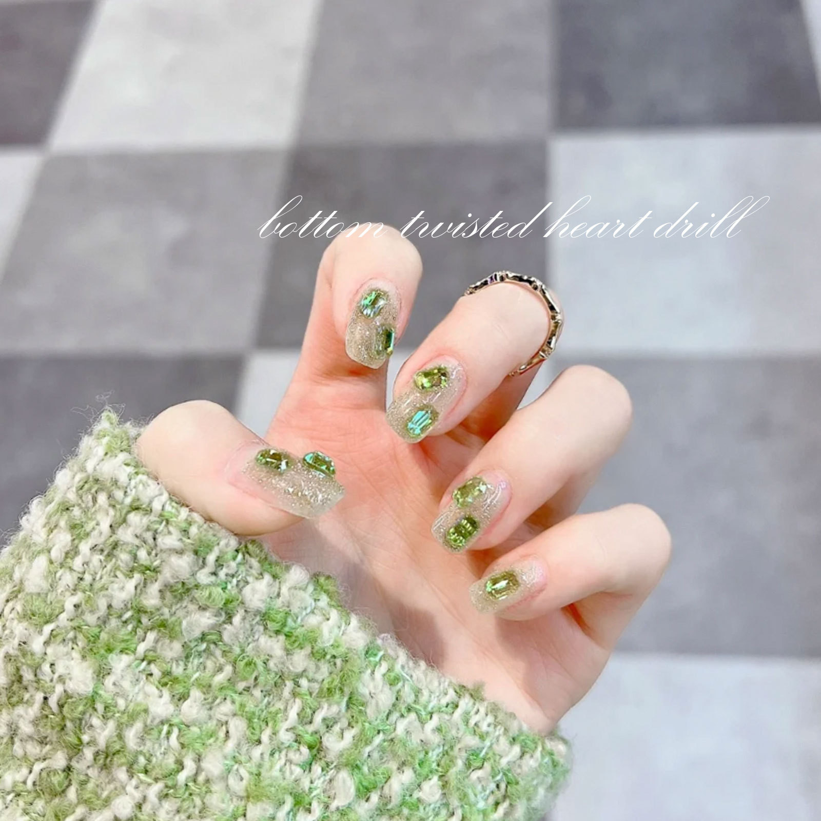 50pcs 3D Aurora Sugar Cube Diamond Nail Art Charms Luxury Glitter Crystal Rhinestones Candy Design Nail Decorations Accessories