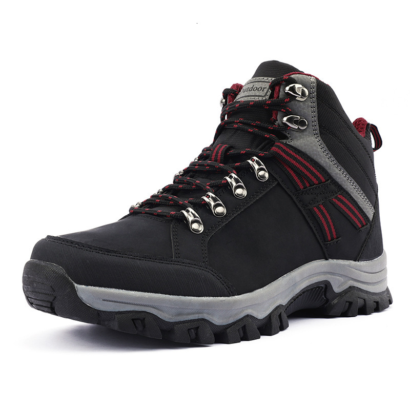 Size Hiking Large Shoes Men High Top Outdoor Sneakers Non Slip Wear Casual S Ddmysaturn