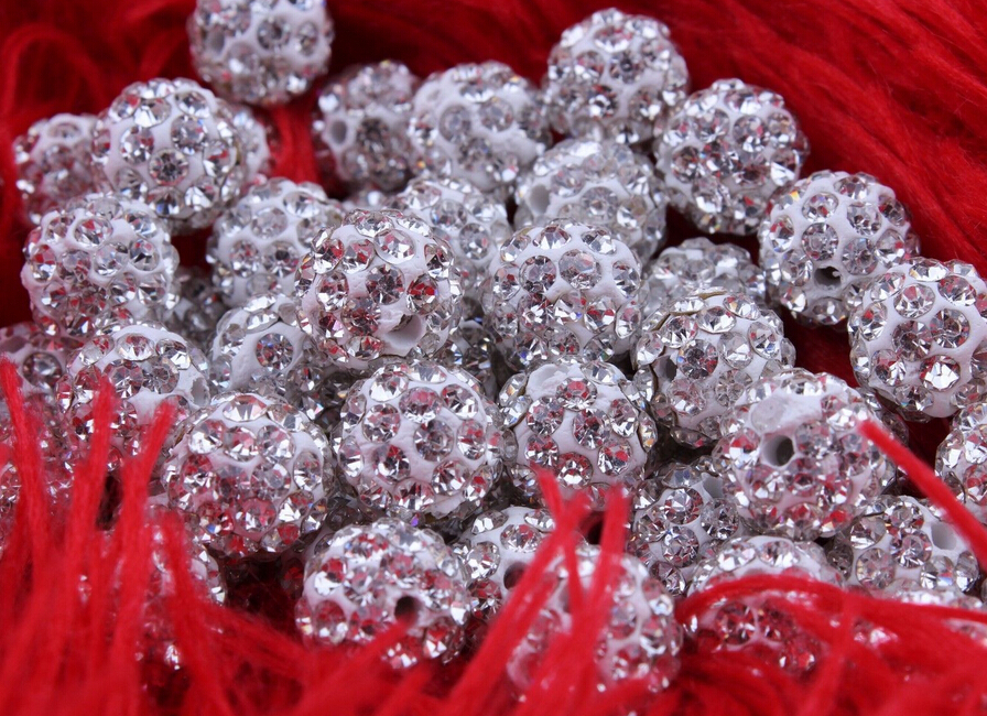 10mm best 100pcs/lot Hot Mixed multi color Micro Pave CZ Disco Ball Beads crystal Bead Bracelet Neacklace Spacer Lot