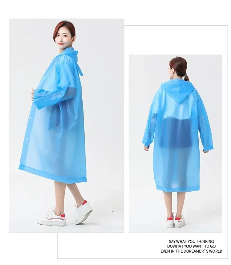 2024 New Outdoor Fishing Raincoat Poncho Transparent Adult Fishing Gear Wholesale Fishing Gear Rain Protection Fishing
