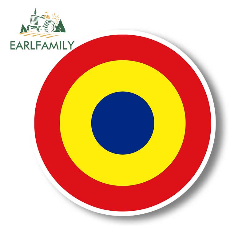 EARLFAMILY 13cm x 13cm Glossy RAF Roundel Car Sticker The Who Mod Target Decal Fuel Tank Cap Stickers Waterproof Car Accessories