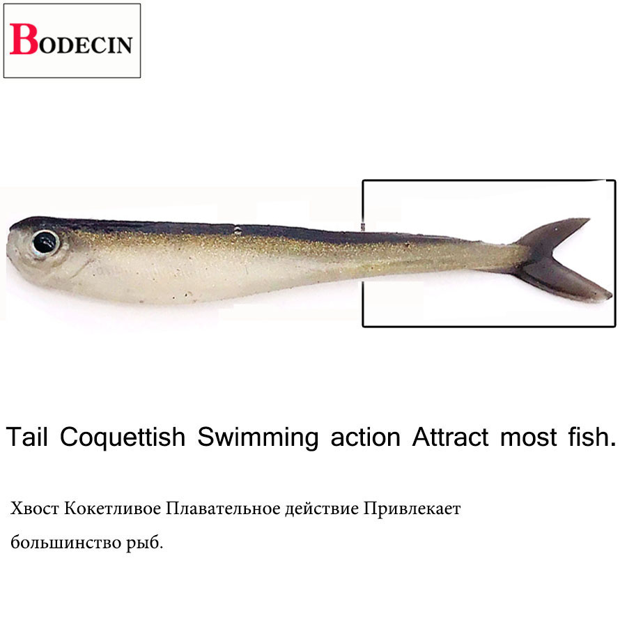 Easy Shiner Wobbler For Pike Tackle Fishing Lure Tail Jig Head Artificial Bait Soft Rubber Worms Carp Drop Shot Swimbait 10pcs