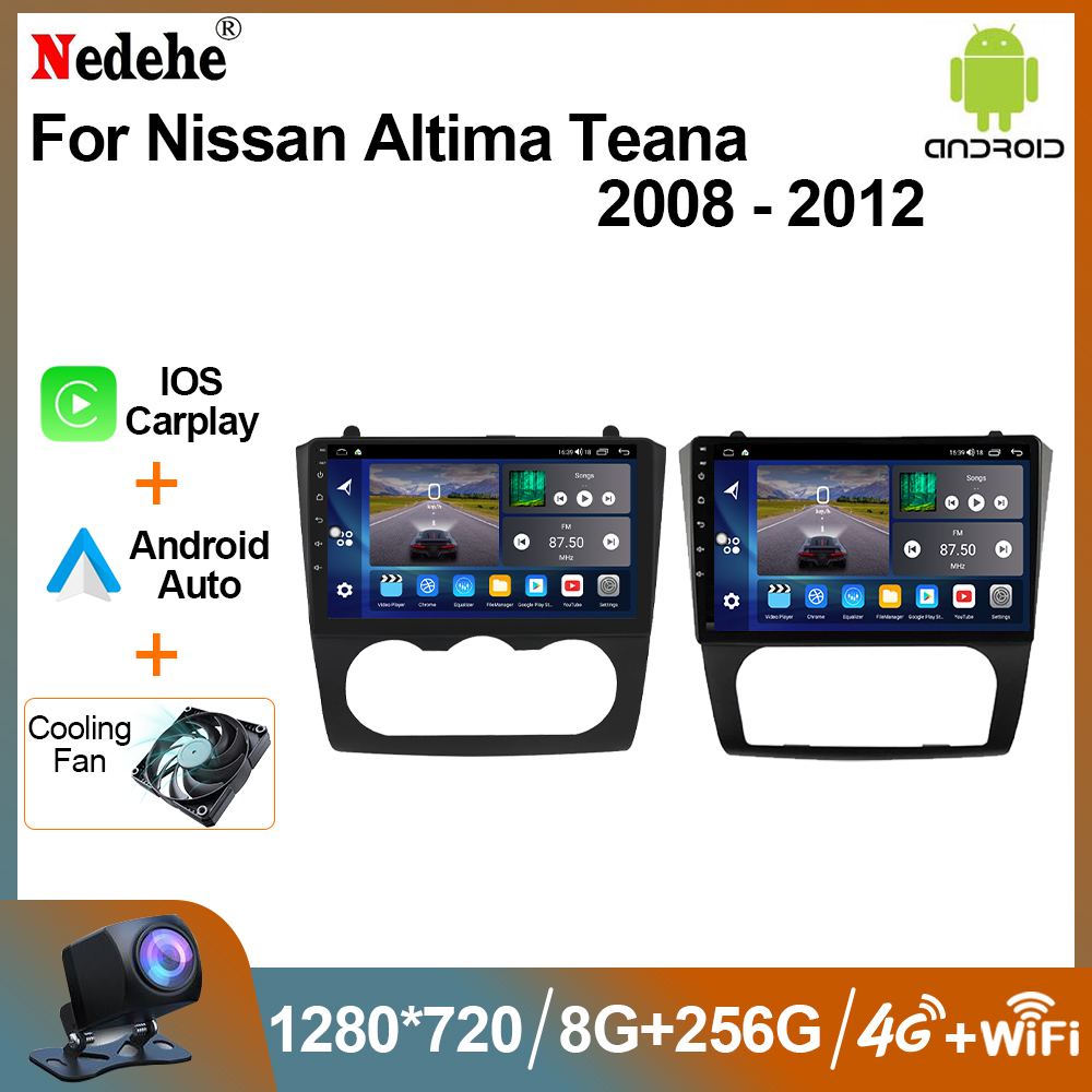 2 Din Car Radio Android Carplay For Nissan Altima Teana 2008- 2012 Multimedia Video Player Stereo HD Screen GPS Autoradio Wifi