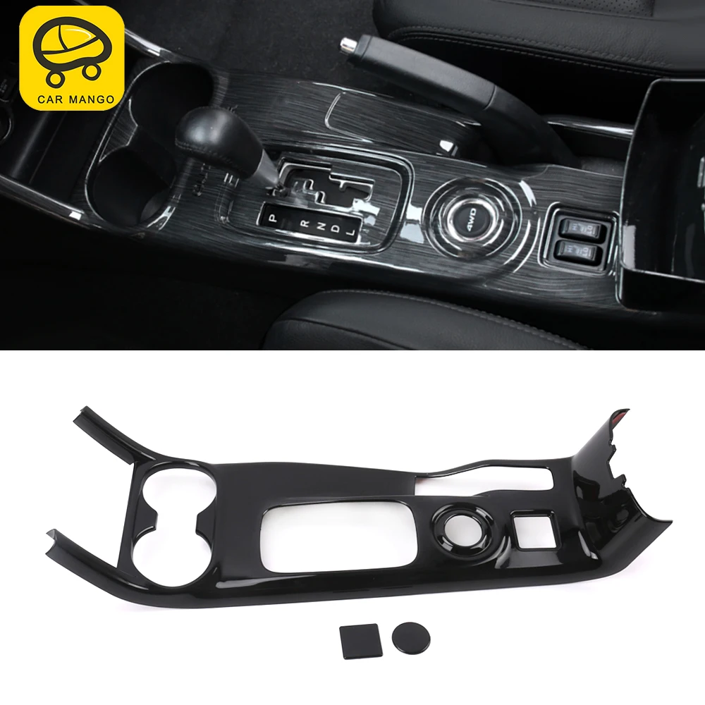 CarManGo Car Accessories for Mitsubishi Outlander 2015-2021 Gear Shift Panel Cup Holder Pad Frame Trim Sticker Cover Decoration